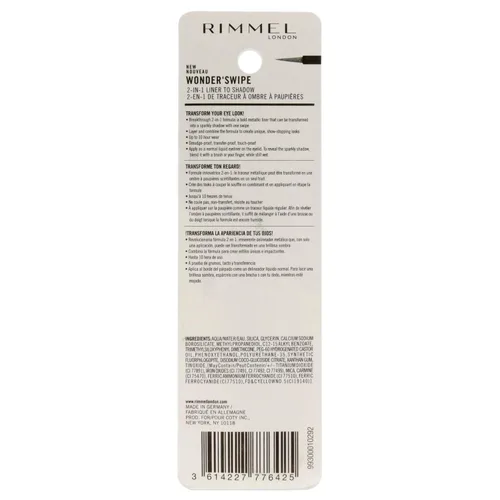 Miniatura 2 de Rimmel London Wonder Swipe 2 en 1 Liner to Shadow - 002 Instafamous Eyeliner Mujeres 0.06 oz