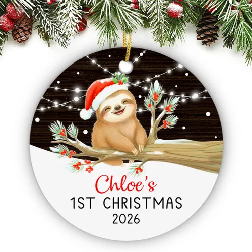 Miniatura 22 de Adorno personalizado de segunda Navidad de pingüino bebé 2026, regalo de decoración de pingüino bebé para bebés recién nacidos, nombre personalizado