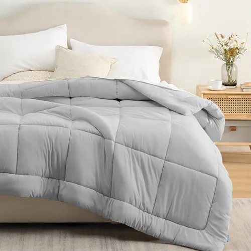 Miniatura 3 de Bedsure Juego de sábanas tamaño Queen, color gris claro
