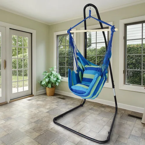 Miniatura 5 de Silla hamaca con cuerdas Sorbus para uso en interiores o exteriores