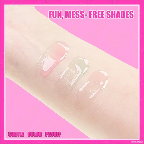 Miniatura 3 de Barbie - Paquete de 3 brillos de labios hidratantes con bolso, juego de maquillaje para niñas, perfecto para fiestas, fiestas de pijamas y regalos