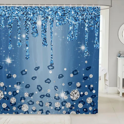 Miniatura 11 de Cortina de baño de flores de margarita para niños y niñas, cortina de ducha floral para decoración de baño, 72 x 72 pulgadas, retro, floral