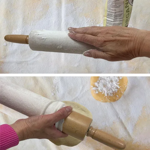 Miniatura 7 de Regency Wraps Cubierta de rodillo para enrollar masa antiadherente, 100% algodón absorbe el exceso de harina para que los pasteles salgan ligeros