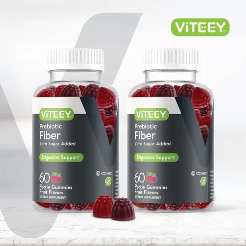 Miniatura 2 de VITEEY Gomitas de fibra prebiótica para adultos, 0.14 oz - Gomitas de suplemento de fibra soluble digestiva y salud intestinal - Cero azúcar