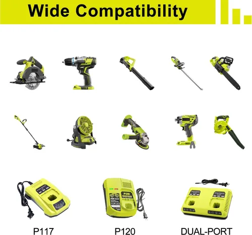 Miniatura 3 de Reemplazo de litio de 18 V 6.2 Ah para batería Ryobi de 18 V compatible con batería Ryobi One+ P108 P102 P103 P104 P105 P107 P109 P190 P191 P189