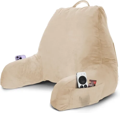 Miniatura 32 de Nestl Almohada de lectura para niños y adolescentes con espuma viscoelástica triturada, almohadas de respaldo para leer, ver y jugar, uso