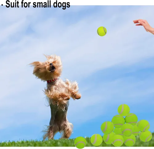 Miniatura 3 de LUCKYERMORE Paquete de 20 pelotas de tenis para perros, mini juguetes premium de 2 pulgadas, no tóxico, material no abrasivo, perfecto para perros