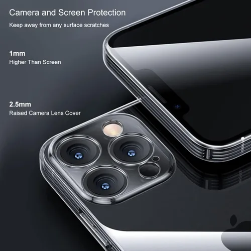 Miniatura 7 de ZEZHOU Funda transparente compatible con iPhone 13 mini con cubierta para cámara, borde galvanizado no amarillo, carcasa de silicona mejorada a