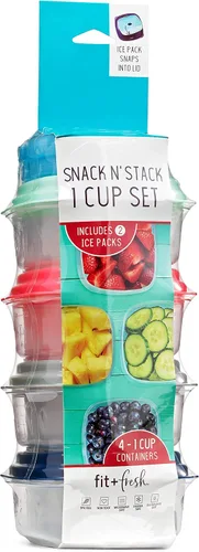 Miniatura 9 de Fit & Fresh Stak Pak Set, 6 piezas, plástico, multicolor