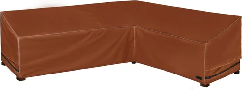 Miniatura 15 de NettyPro Funda para Sofá Loveseat de Patio Impermeable de Servicio Pesado para Muebles de Exterior Sofá de 2 Plazas, 54" An x 32" Pr x 35" Al, Marrón