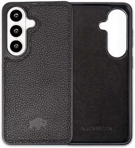 Miniatura 11 de BLACKBROOK Funda de piel de alta calidad a presión compatible con Samsung Galaxy S24, elegante funda de cuero de grano completo con la máxima