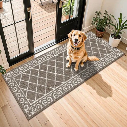 Miniatura 32 de HEBE Alfombra para Puerta Interior 20''x32'' Alfombras de Bienvenida Antideslizantes para Puerta Principal Alfombras Lavables para Zapatos Atrapa
