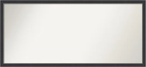 Miniatura 386 de Amanti Art Espejo de baño negro para sobre fregadero, 22 x 22 pulgadas, espejo de tocador cuadrado estrecho negro Avon, marco de madera casual