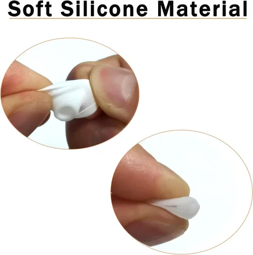 Miniatura 2 de Puntas universales de silicona para orejas/auriculares, puntas de repuesto para boquilla de 0.197 in-0.276 in, 6 pares (S/M/L), aislamiento de ruido