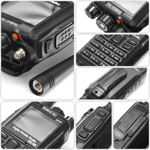 Miniatura 7 de Radioddity GD-88 DMR y radio de mano analógica de 7 W, radio bidireccional jamón de doble banda UHF VHF, con GPS/APRS, repetidor de banda cruzada