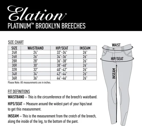 Miniatura 5 de ELATION EuroSeat - Pantalones de equitación de platino Brooklyn de cintura alta para mujer
