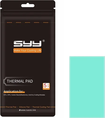 SYY Almohadilla térmica, almohadillas térmicas de silicona 3.150x1.575x0.039 in, resistencia a altas temperaturas y no conductoras para disipador de