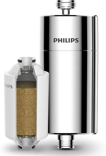 Miniatura 12 de PHILIPS Filtro de ducha AWP1775BK/37, suavizador de agua para agua dura, filtración de ducha con doble malla, reduce cloro/impurezas/sedimentos
