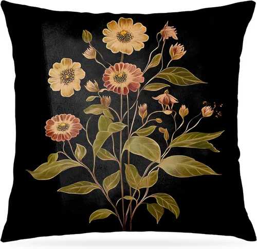 Miniatura 8 de Juego de 2 fundas de almohada florales con lazo de cinta azul y rosa de 18 x 18 pulgadas, decoración de dormitorio de habitación preparada, fundas
