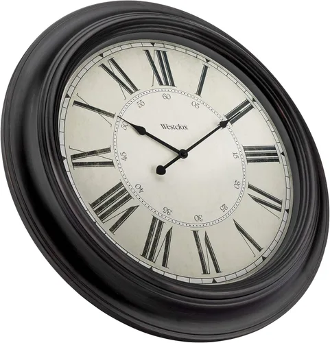 Miniatura 4 de Westclox 32213VBK Reloj de pared tradicional de 24 pulgadas, funciona con pilas, para sala de estar, dormitorio, oficina, regalo ideal