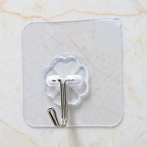 Miniatura 4 de Paquete de 50 ganchos autoadhesivos impermeables sin costuras, resistentes con nano-pegamento transparente, ganchos de ventosa antideslizantes