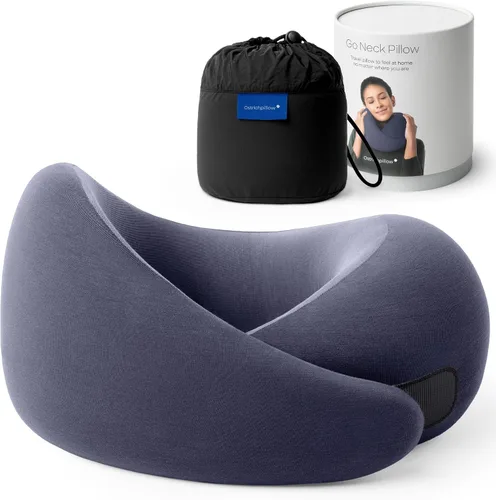 Miniatura 15 de Ostrichpillow Go Almohada Cervical, Almohadas de Viaje para Aviones, Almohada de Viaje de Espuma Viscoelástica Premium, Diseño Ergonómico 360º
