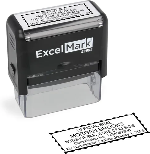 Miniatura 37 de ExcelMark Sello Notarial para los 50 Estados - Sello Oficial del Estado - Texas Negro