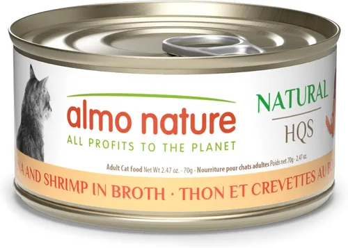 Miniatura 16 de almo nature HQS - Comida húmeda natural para gatos con atún y queso en caldo, sin granos, 5.29 onzas (paquete de 24))