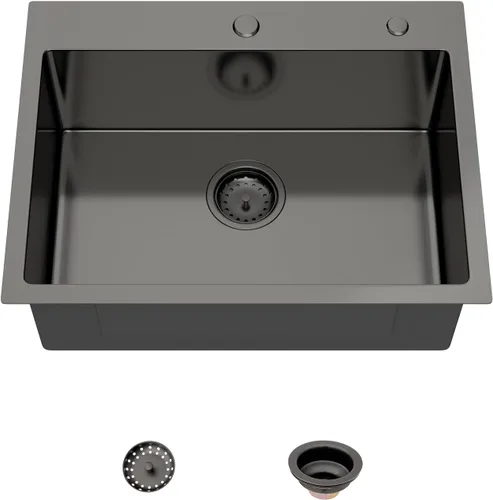 Miniatura 21 de Mocoloo Fregadero de barra de 13 pulgadas con caída en la parte superior, fregadero de cocina pequeño de acero inoxidable T304 de 13 x 15 pulgadas