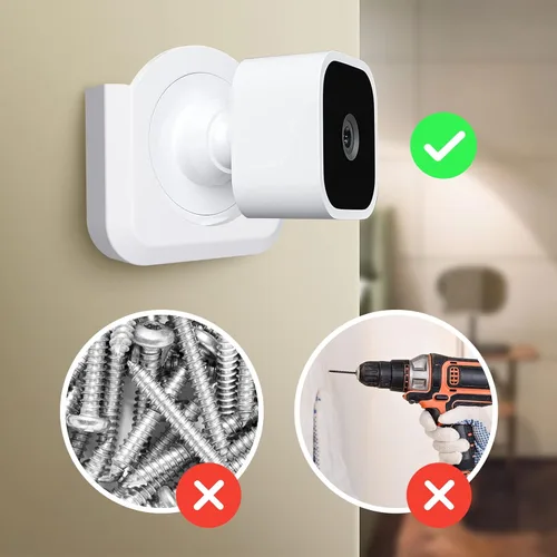 Miniatura 3 de Blink Mini Mount, soporte de pared resistente adhesivo duradero para Blink Mini cámara interior, sin taladros, sin tornillos, decora sin daños