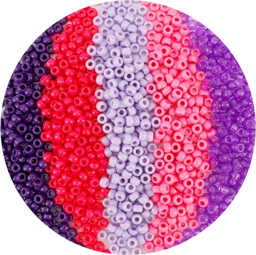 Miniatura 27 de QPIXVB 1100 PIEZAS Cuentas de Pony Blancas, Kit de Cuentas para Pulseras de Amistad, Cuentas para Hacer Joyas y Pulseras, Cuentas para Trenzar