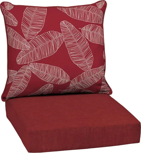 Miniatura 160 de Arden Outdoor Deep Seat Cushion Set, 24 x 24 pulgadas, Cojín para patio resistente al clima, a la lluvia y a la decoloración para silla, sofá y sofá