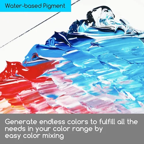 Miniatura 5 de Juego de pintura acrílica para artistas MEEDEN - 60ml/ 2oz*9 tubos de pintura acrílica de cuerpo pesado - Suministros de arte para pintar en lienzo