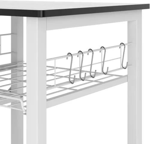 Miniatura 5 de SogesHome Estante de 4 niveles para microondas, estante organizador de almacenamiento de cocina, aperitivo de café para el hogar, cocina, sala