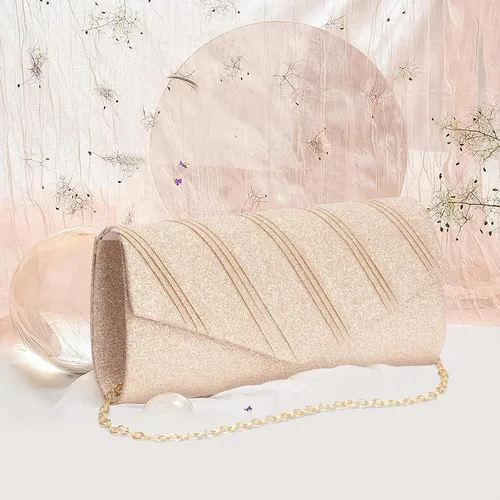 Miniatura 3 de Larcenciel Bolsos de noche para mujer, bolsos de mano con sobre con purpurina, bolso formal para mujer, para citas, salidas nocturnas, fiestas, 8.7