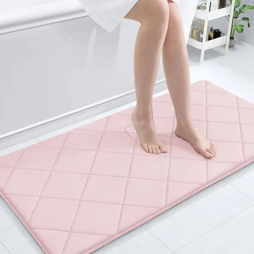 Miniatura 154 de OLANLY Tapete de baño de espuma viscoelástica de 24 x 16 pulgadas, ultra suave y absorbente, lavable a máquina, cómodo tapete de baño para suelo
