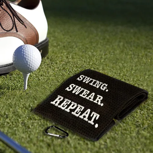 Miniatura 4 de Toalla de golf divertida, Best PAPA by Par, regalos de golf para hombres, accesorios de golf para hombres, toallas bordadas para bolsas con clip