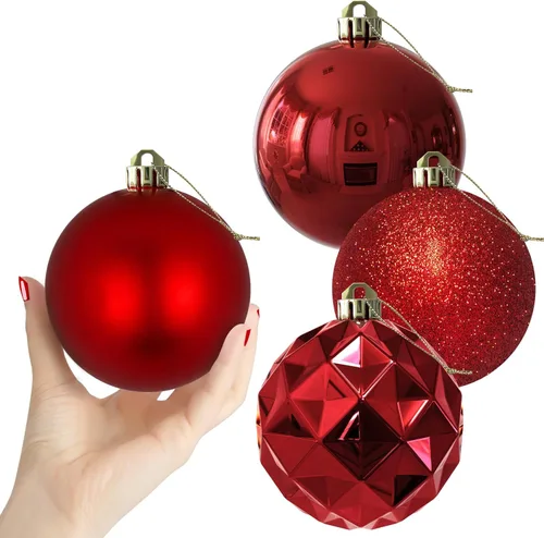 Miniatura 80 de Bolas de Navidad Grandes de 3.2" en Azul Bebé - Adornos para Árbol de Navidad, Bolas Colgantes Inastillables para Cumpleaños, Halloween, Boda