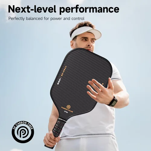 Miniatura 4 de V7 Pro Pala de Pickleball – Palas de Pickleball de Fibra de Carbono Cruda 3K con Núcleo de Polipropileno de 16mm, Mango 3D PulseGrip – Raquetillas