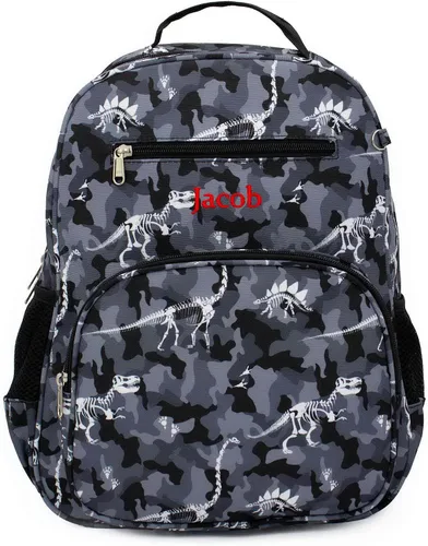 Miniatura 5 de DIBSIES Mochila personalizada de la colección Adventure, Camuflaje Dinosaurio, Mochila