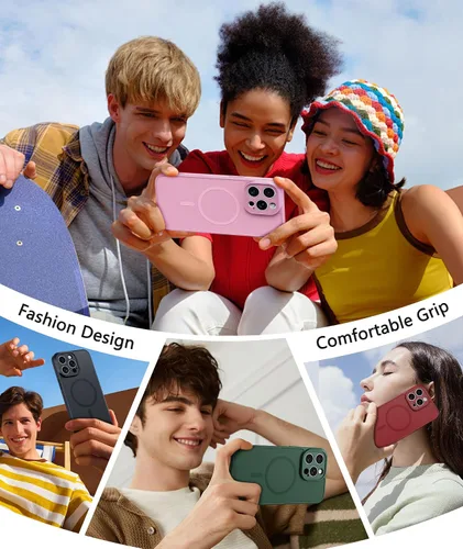 Miniatura 682 de FNTCASE Funda para iPhone 13 Pro-Max: Fundas magnéticas transparentes compatibles con Magsafe Slim anti amarillamiento protección contra caídas