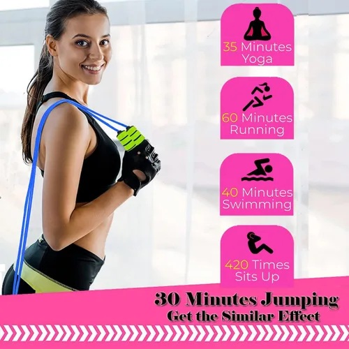 Miniatura 4 de Ponydash - 2 cuerdas para salto de velocidad (para hombres y mujeres), ligeras, ajustables y durables, asas de espuma; cuerda de saltar ideal