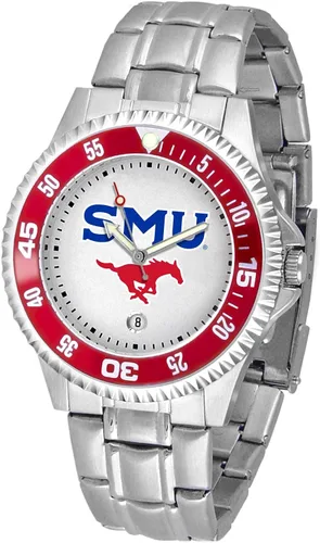 Miniatura 40 de SunTime Reloj de cuarzo de 1.575 in para hombre, correa de acero inoxidable de 0.787 in, esfera Gameday Tulane ola verde