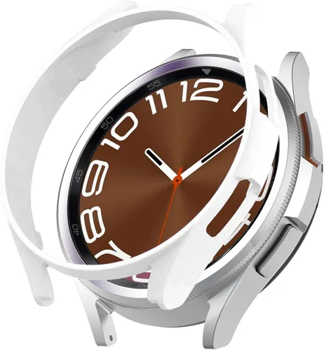 Miniatura 12 de Compatible con Samsung Galaxy Watch 6 Classic 1.772 pulgadas (1.850 in), carcasa rígida de policarbonato resistente a los impactos, a prueba de Negro