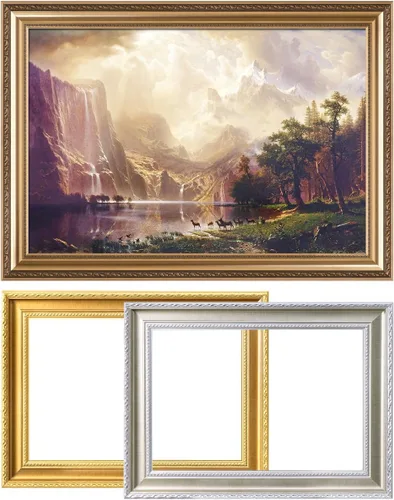 Miniatura 14 de DECORARTS - Impresiones de Giclee de Lirios de Agua de Claude Monet, Arte de Pared Enmarcado con Marco de Madera Maciza, Decoración de Jardín