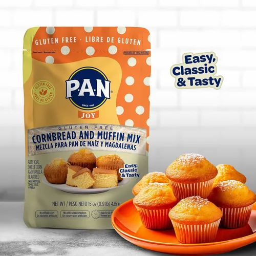 Miniatura 9 de P.A.N Mezcla de pan de maíz y muffins, mezcla para hornear sin gluten, 0.9 libras (paquete de 6)