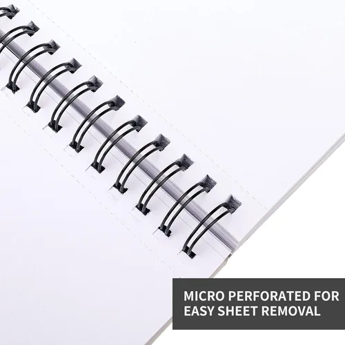 Miniatura 5 de FIXSMITH Cuaderno de bocetos de 9 x 12 pulgadas, 200 hojas (68 libras/3.53 oz/m²), paquete de 2 (100 hojas cada uno), papel de dibujo sin ácidos