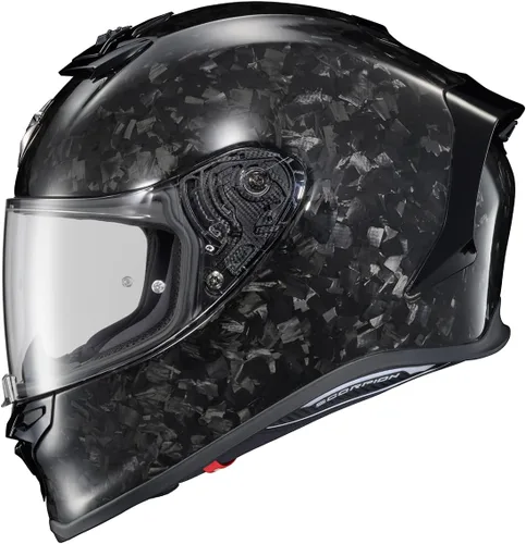 ScorpionEXO R1 Air - Casco de motocicleta de cara completa de fibra de carbono con escudo Pinlock, bolsillos para altavoces listos para Bluetooth,