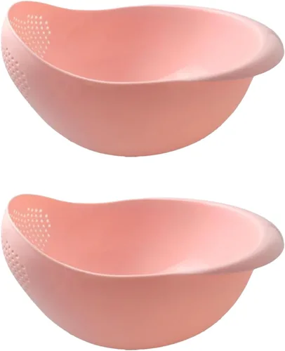 Miniatura 8 de Colador de arroz 2 en 1, cesta de filtro de limpieza de verduras y frutas, 2 piezas resistentes y fáciles de usar accesorios de herramientas de Azul