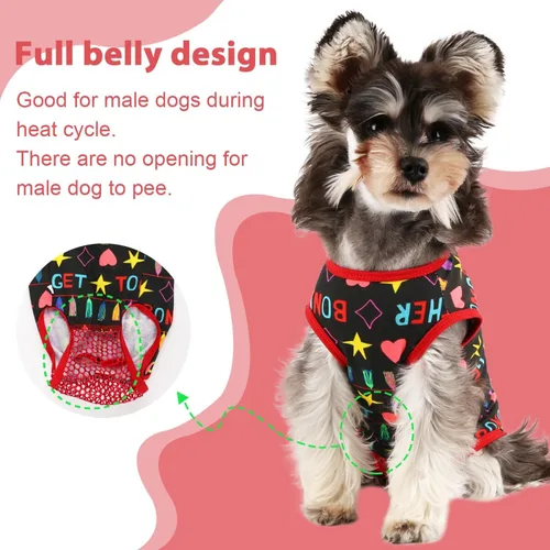 Miniatura 4 de Etdane Pañales para perros, bragas sanitarias, camisas de período fisiológico, trajes de recuperación quirúrgica para perros machos y hembras